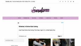What Sarahfit.com website looked like in 2020 (3 years ago)
