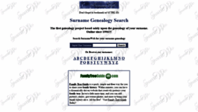 What Surnameweb.org website looked like in 2020 (3 years ago)