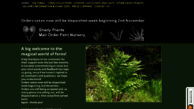 What Shadyplants.net website looked like in 2020 (3 years ago)