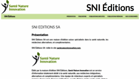 What Sni-editions.com website looked like in 2020 (3 years ago)
