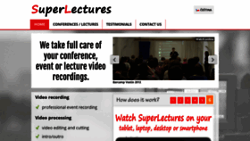 What Superlectures.com website looked like in 2020 (3 years ago)
