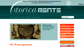 What Storicamente.org website looked like in 2020 (4 years ago)