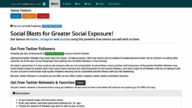 What Socialfreeblasts.com website looked like in 2020 (3 years ago)