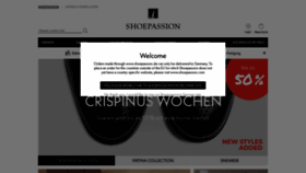 What Shoepassion.de website looked like in 2020 (3 years ago)