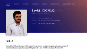 What Sevkikocadag.com website looked like in 2020 (3 years ago)