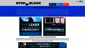 What Stop-block.com website looked like in 2020 (3 years ago)