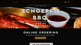What Schoepfsbbq.com website looked like in 2020 (3 years ago)