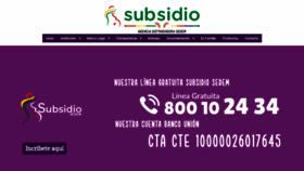 What Subsidio.gob.bo website looked like in 2020 (3 years ago)