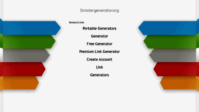 What Sinistergenerator.org website looked like in 2020 (3 years ago)