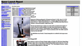 What Spacelaunchreport.com website looked like in 2020 (3 years ago)