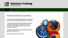 What Selenium.training website looked like in 2020 (3 years ago)