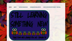 What Stilllearningsomethingnew.com website looked like in 2020 (3 years ago)