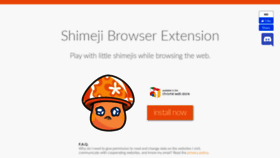 What Shimejis.xyz website looked like in 2020 (3 years ago)