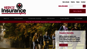 What Sefcuinsuranceagency.com website looked like in 2020 (3 years ago)