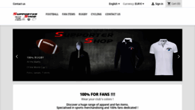 What Supportershop.co.uk website looked like in 2020 (3 years ago)