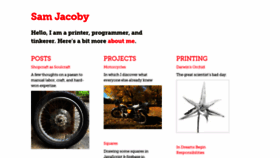 What Samjacoby.com website looked like in 2020 (4 years ago)