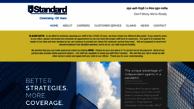 What Standardins.com website looked like in 2020 (3 years ago)