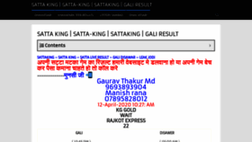 What Sattamatkachart.in website looked like in 2020 (4 years ago)