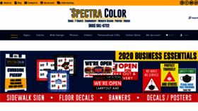 What Spectracoloronline.com website looked like in 2020 (3 years ago)