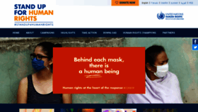 What Standup4humanrights.org website looked like in 2020 (5 years ago)