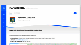 What Sikda.lombokbaratkab.go.id website looked like in 2020 (3 years ago)