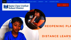 What Santaclarausd.org website looked like in 2020 (3 years ago)