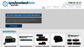 What Synctimeaus.com.au website looked like in 2020 (3 years ago)