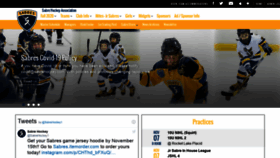 What Sabrehockey.com website looked like in 2020 (3 years ago)