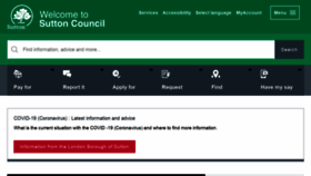 What Sutton.gov.uk website looked like in 2020 (3 years ago)