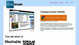 What Shoptimate.com website looked like in 2020 (3 years ago)