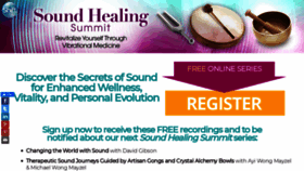 What Soundhealingglobalsummit.com website looked like in 2020 (3 years ago)