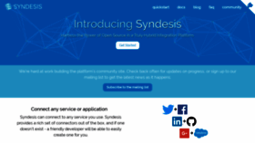 What Syndesis.io website looked like in 2020 (4 years ago)