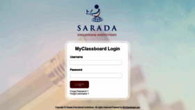 What Saradajc.myclassboard.com website looked like in 2020 (3 years ago)