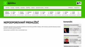 What Squashovaliga.cz website looked like in 2020 (3 years ago)