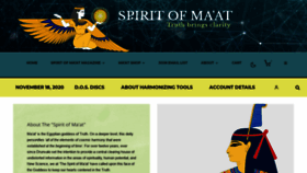 What Spiritofmaat.com website looked like in 2020 (3 years ago)