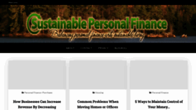 What Sustainablepersonalfinance.com website looked like in 2020 (3 years ago)
