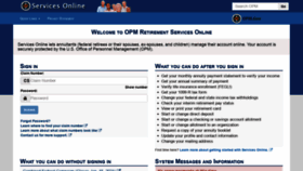 What Servicesonline.opm.gov website looked like in 2020 (3 years ago)