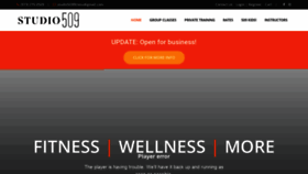 What Studio509fitness.com website looked like in 2020 (3 years ago)
