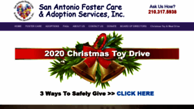 What Sanantoniofostercare.org website looked like in 2020 (3 years ago)