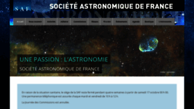 What Saf-astronomie.fr website looked like in 2020 (3 years ago)