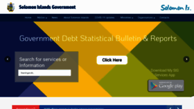 What Solomons.gov.sb website looked like in 2020 (3 years ago)