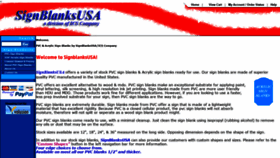 What Signblanksusa.com website looked like in 2020 (3 years ago)