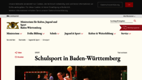 What Schulsport-bw.de website looked like in 2020 (3 years ago)