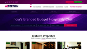 What Stepinnhotels.com website looked like in 2020 (5 years ago)