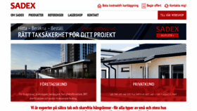 What Sadex.se website looked like in 2020 (3 years ago)