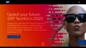 What Sap.com website looked like in 2020 (3 years ago)