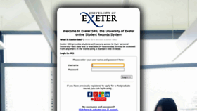 What Srs.exeter.ac.uk website looked like in 2020 (3 years ago)