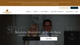 What Sedationdentistryofsunnyisles.com website looked like in 2020 (3 years ago)