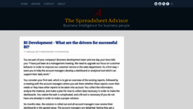 What Spreadsheetadvisor.com website looked like in 2020 (3 years ago)