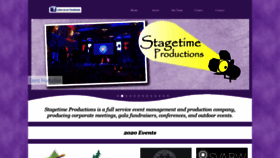 What Stagetimeproductions.com website looked like in 2020 (3 years ago)